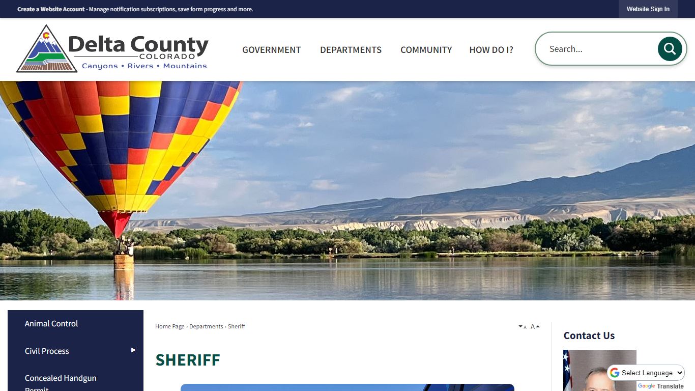 Sheriff | Delta County, CO - Official Website